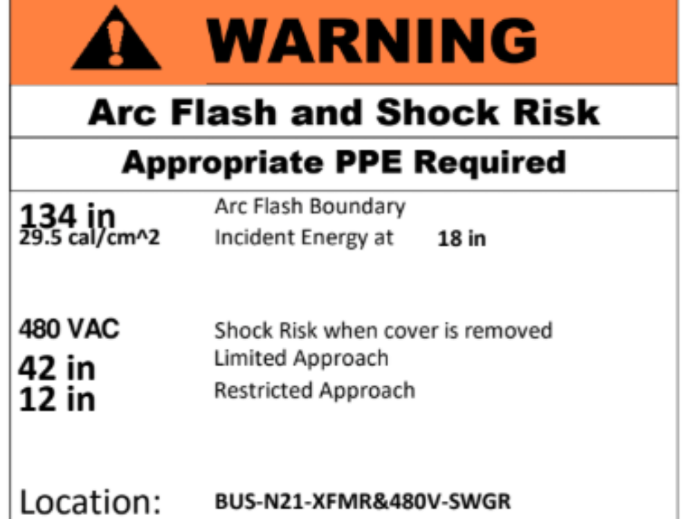 Arc Flash Label